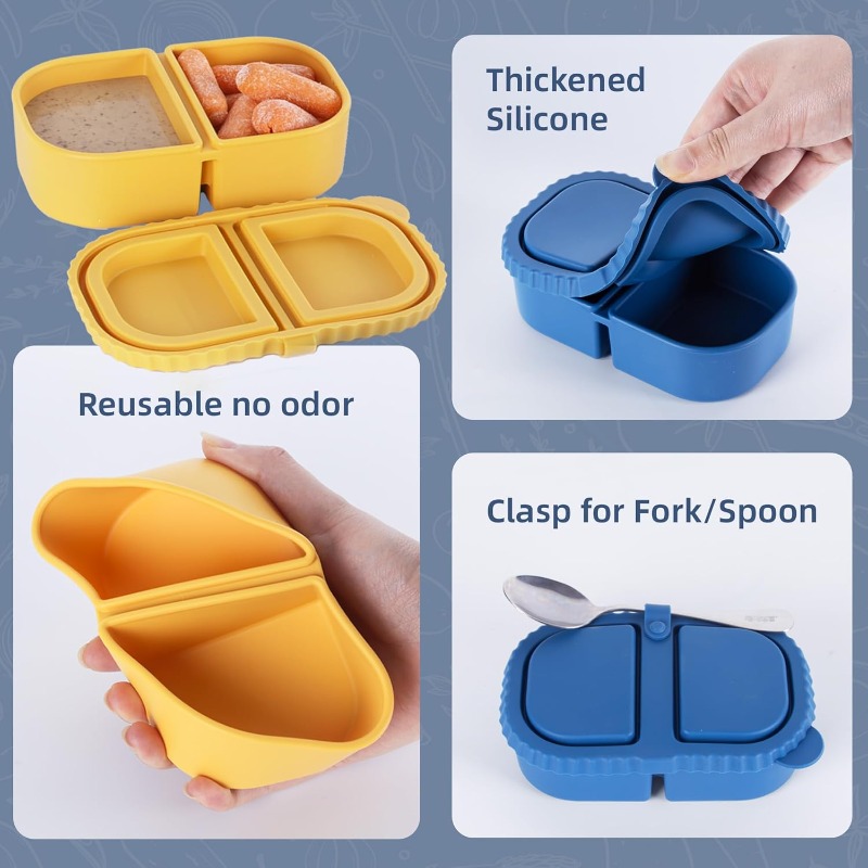 Reusable Silicone Snack Contai - Food And Snacks For Picnic 评论和价格