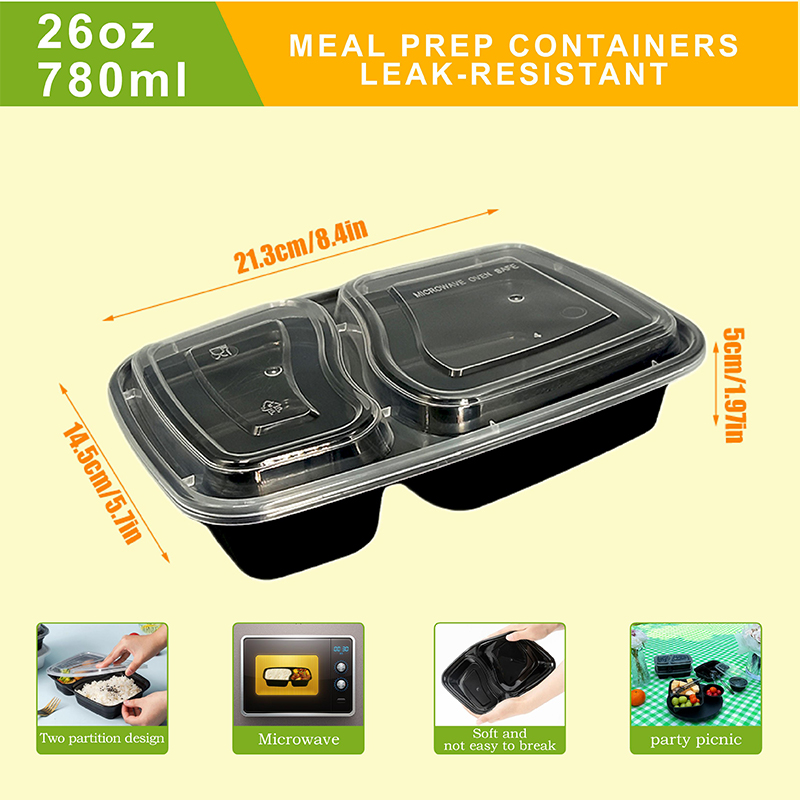 10/40 Pack 26 oz Two-Compartme - Food And Snacks For Picnic 评论和价格