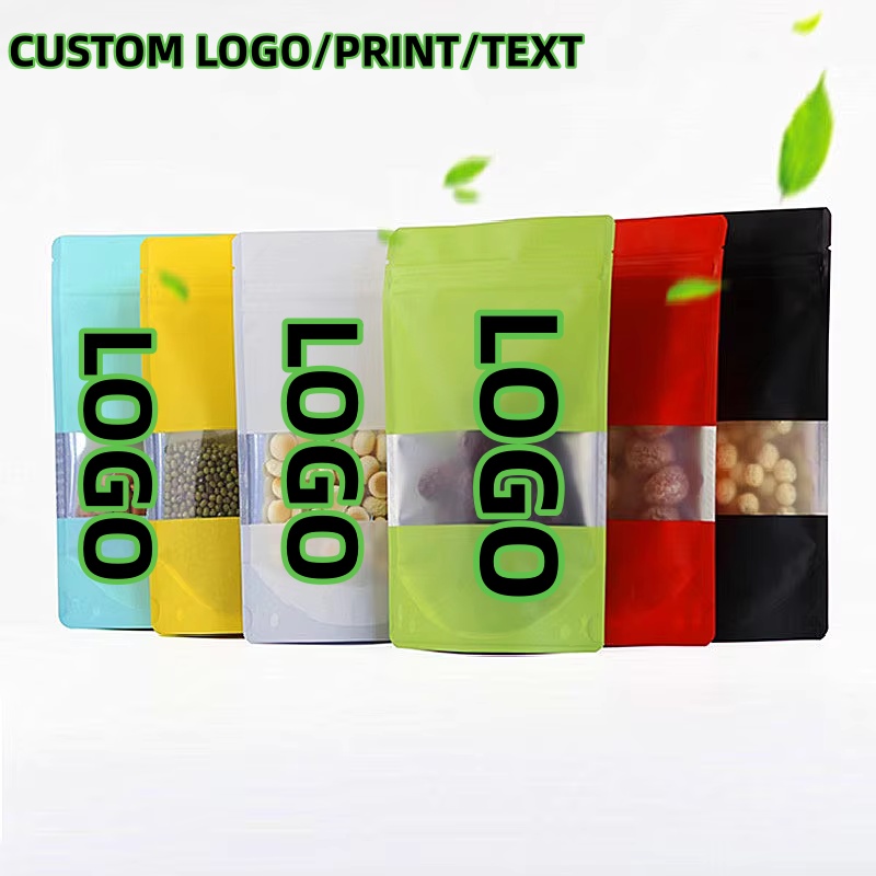 100PCS Foil Window Ziplock Bag - Xmas Food Snacks 评论和价格