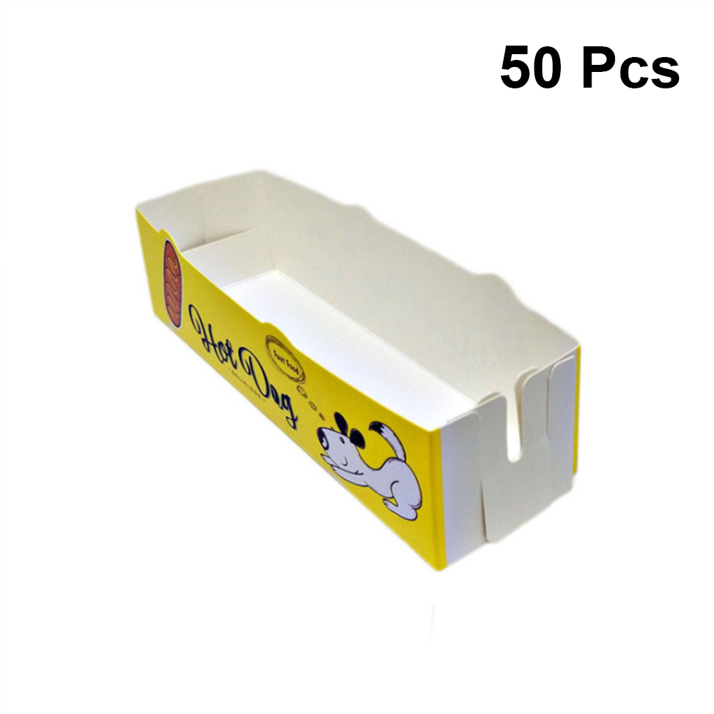 50 Pcs Hot Dog Box Food Servin - Food And Snacks For Picnic 评论和价格