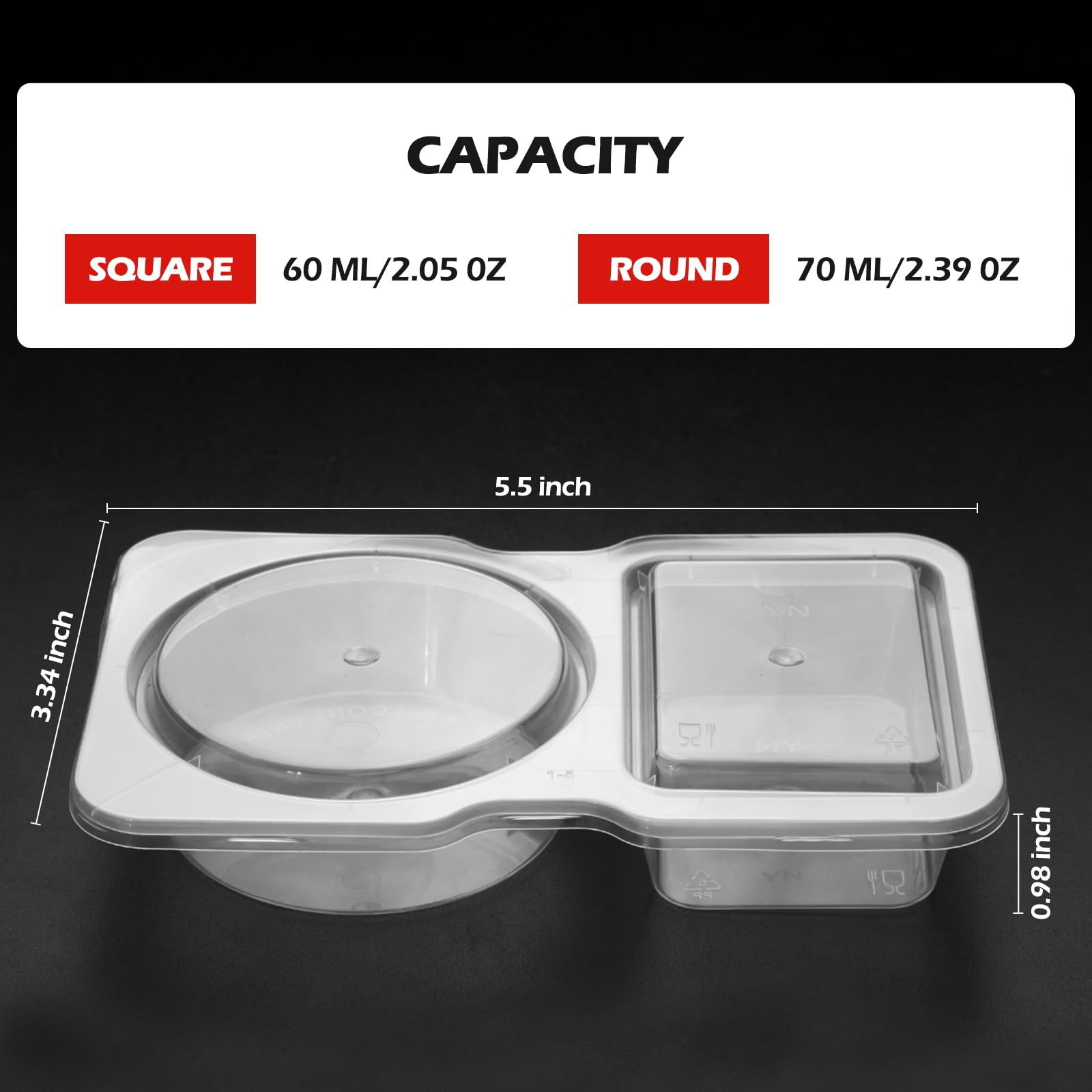 Reusable Plastic Sauce Contain - Food And Snacks For Picnic 评论和价格