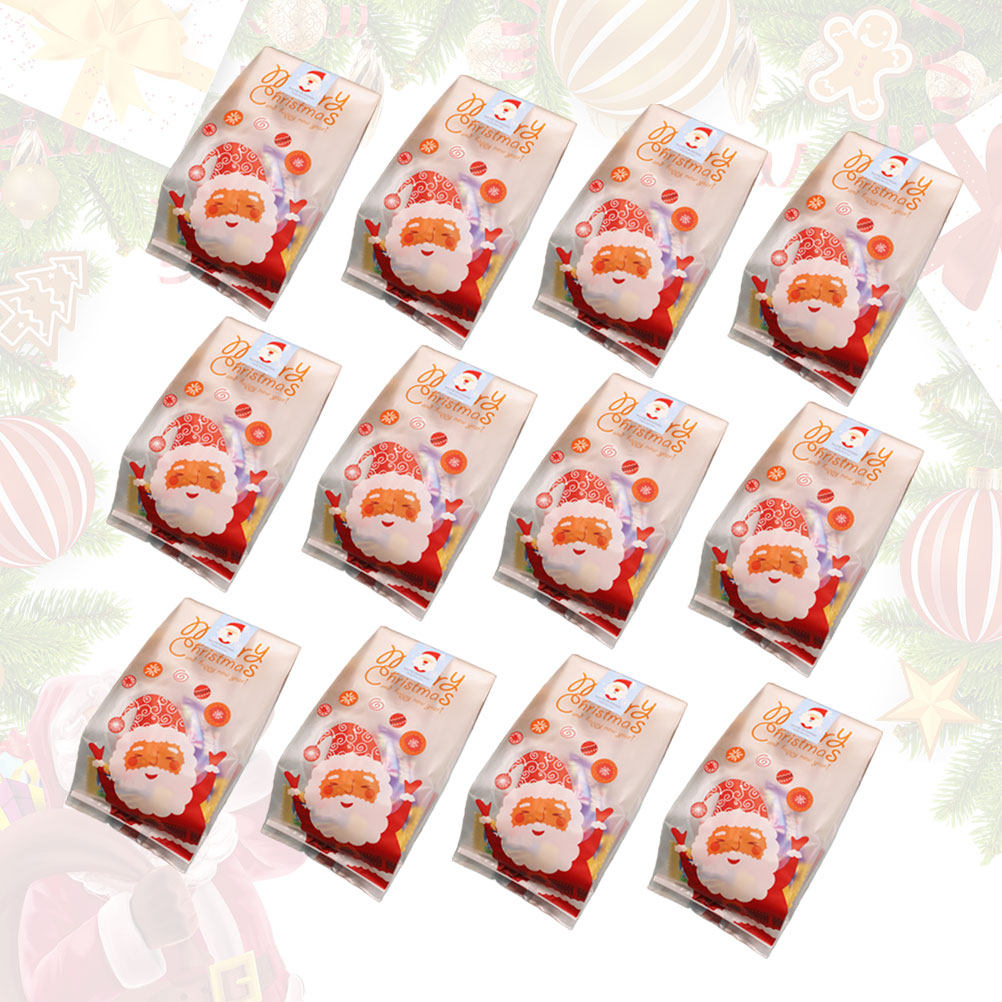 50Pcs Xmas Santa Cookies Bags  - Xmas Food Snacks 评论和价格
